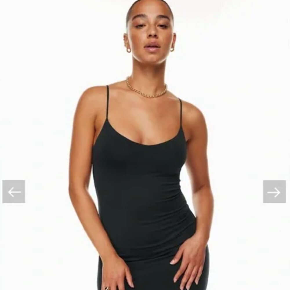 Aritzia Babaton Contour Cami Midi Dress Black Large NWT
